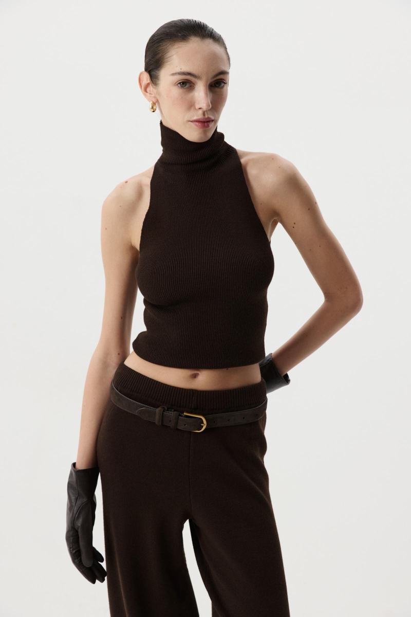 Топ вязаный Charmstore, цвет: шоколадный, 309-50498-551 купить онлайн