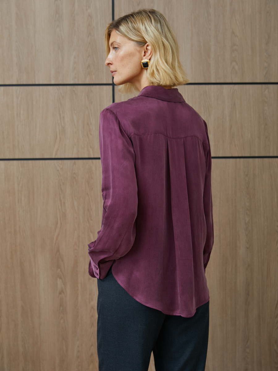 Рубашка Basic (купра) Marou, цвет: Бордовый, Mar3_2604 купить онлайн
