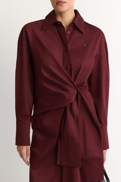 Платье из смесового хлопка TOPTOP, цвет: Бордовый, TTS.011.17060.330 купить онлайн