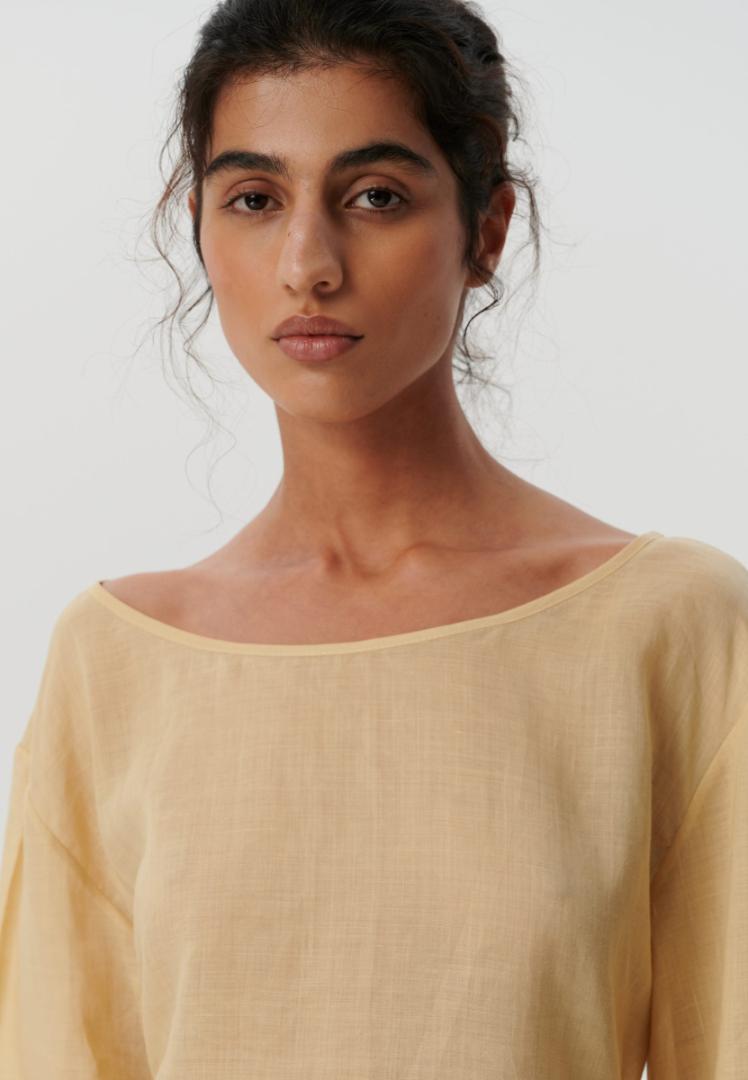 Лонгслив из рами CHUBA, цвет: грушевый, longsleeve_flare купить онлайн