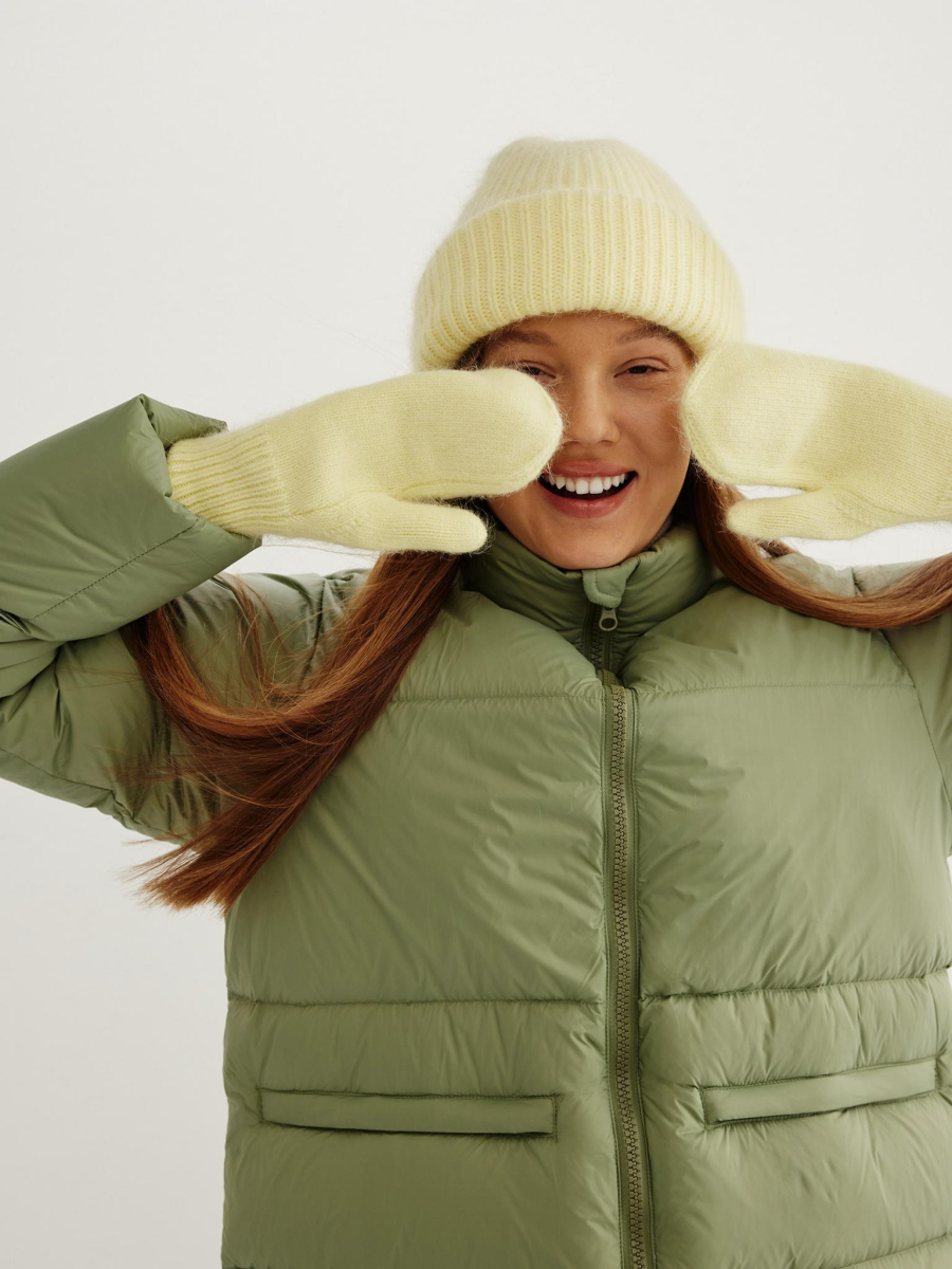 Варежки из ангоры Chaika, цвет: Светло-желтый VR-37 купить онлайн