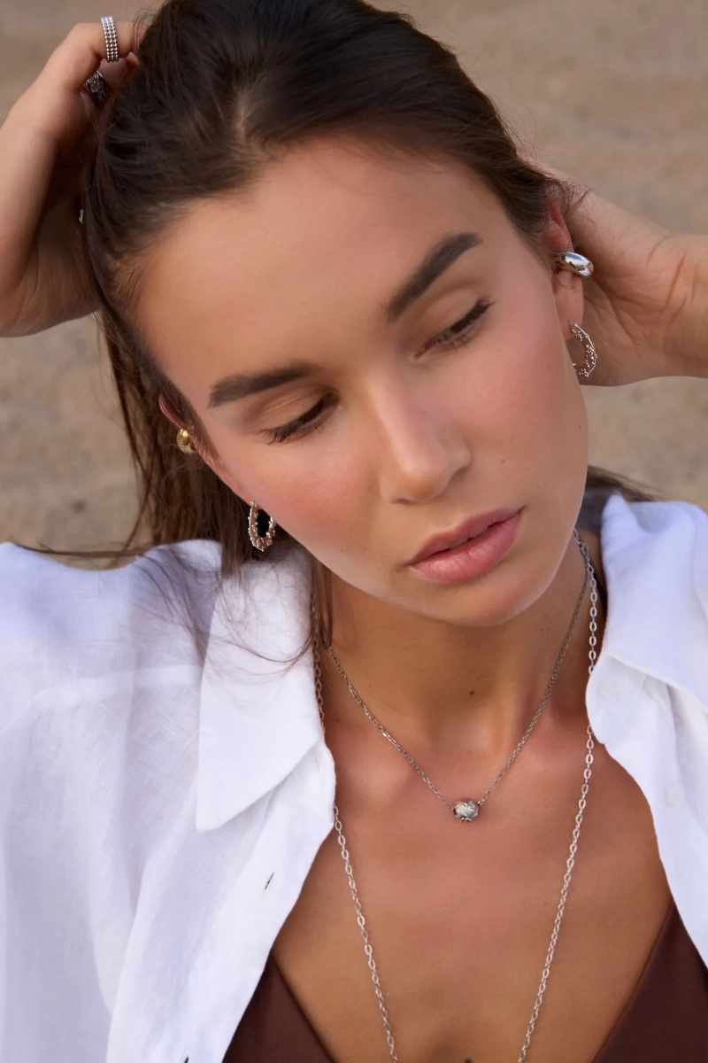 Серебряные серьги "Galaxy" SBLESKOM, цвет: серебро, 12082 купить онлайн