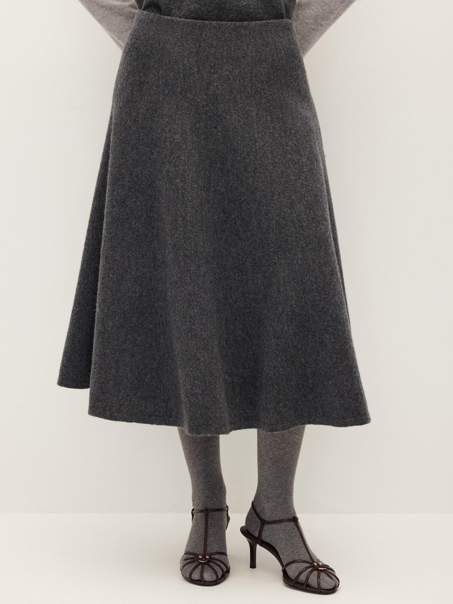 Юбка Lounge из шерсти мериноса Chaika, цвет: графитовый, AW25KS02-14 купить онлайн