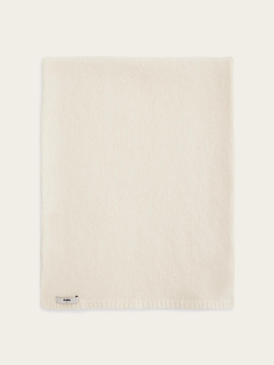 Шарф из шерсти мериноса и кашемира Chaika, цвет: молочный AW25SF02-01 купить онлайн