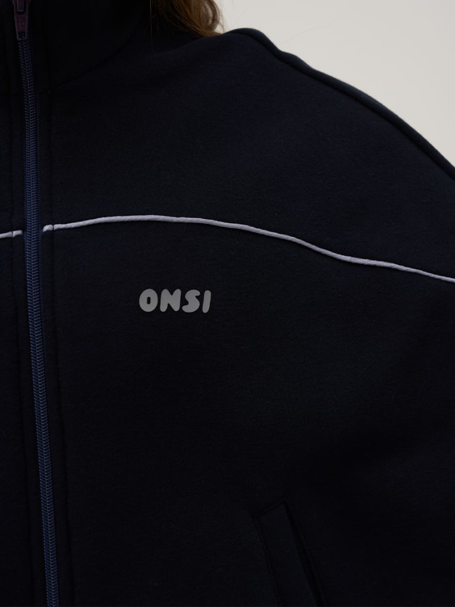 Zip Худи с кантом утепленное ONSI, цвет: dark blue,  купить онлайн