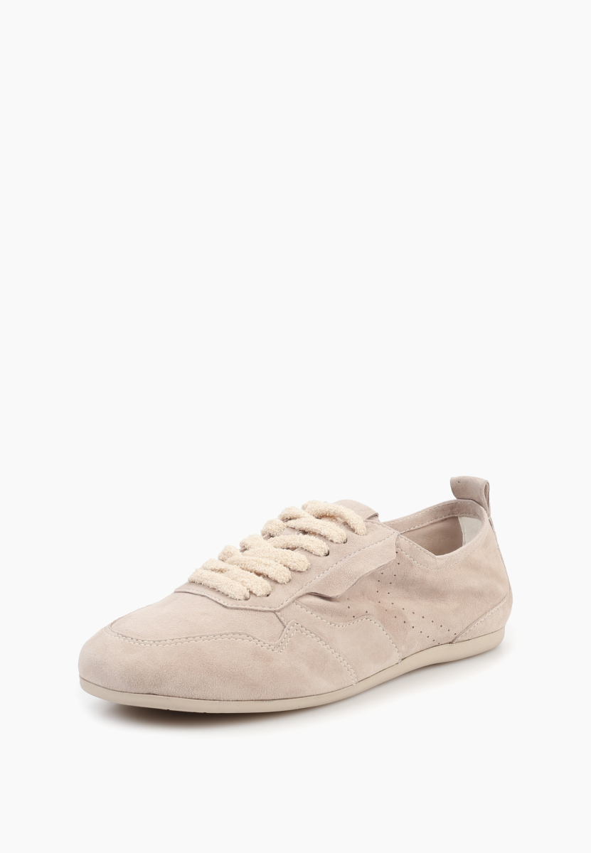 Кроссовки из натуральной замши SBALO, цвет: бежевый STR29 купить онлайн