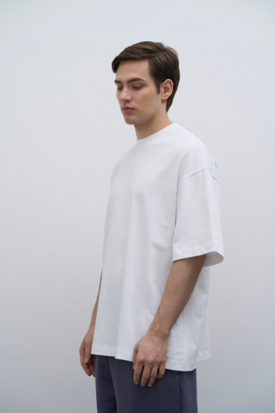 Футболка из хлопка OverSize BUCHNER, цвет: белый,  купить онлайн