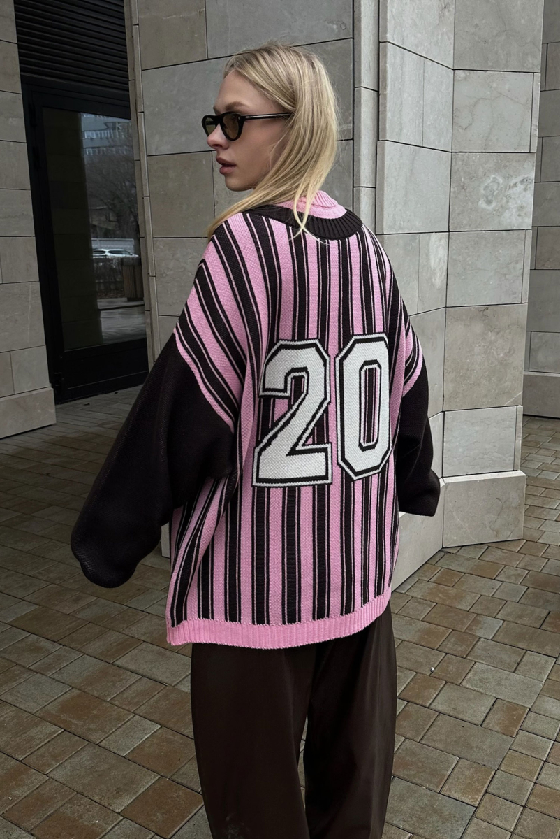 Cвитшот вязаный BROWN\PINK Label .B, цвет: BROWN\PINK, Kn.02.5.01BRNP купить онлайн