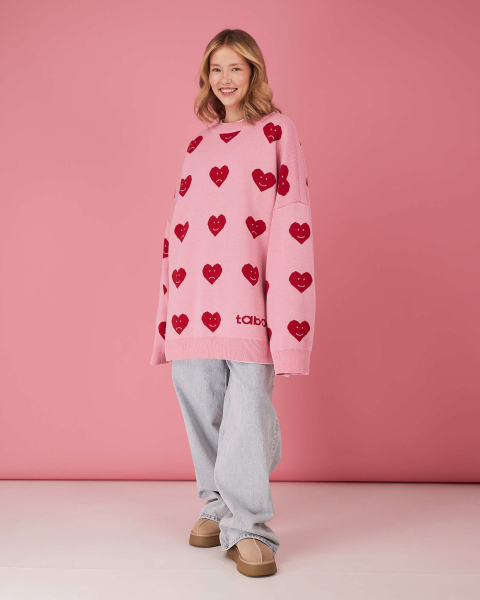 Свитер Сердце 24/7 TABOO, цвет: розовый, SVHeartP купить онлайн
