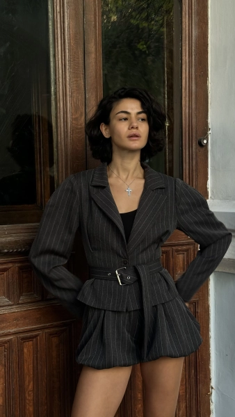 Шорты в полоску BARDAK, цвет: серый, НФ-00000070 купить онлайн