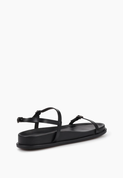 Сандалии с тонкими ремешками из натуральной кожи SBALO, цвет: Черный LFD1 купить онлайн