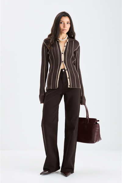 Кардиган MIA AIM, цвет: шоколадный, Mia487 купить онлайн