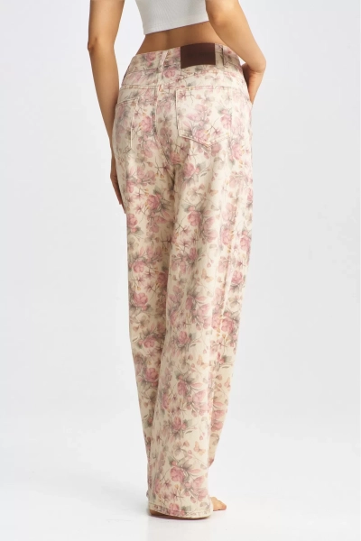Джинсы Floral Beige