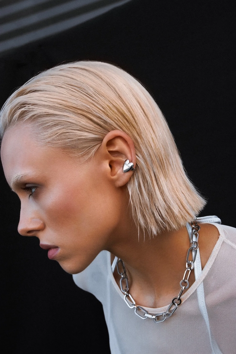 Серебряная серьга-кафф «Люби»