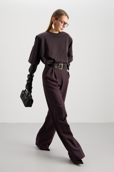 Футболка с подплечниками MIA AIM, цвет: коричневый, MIA585 купить онлайн