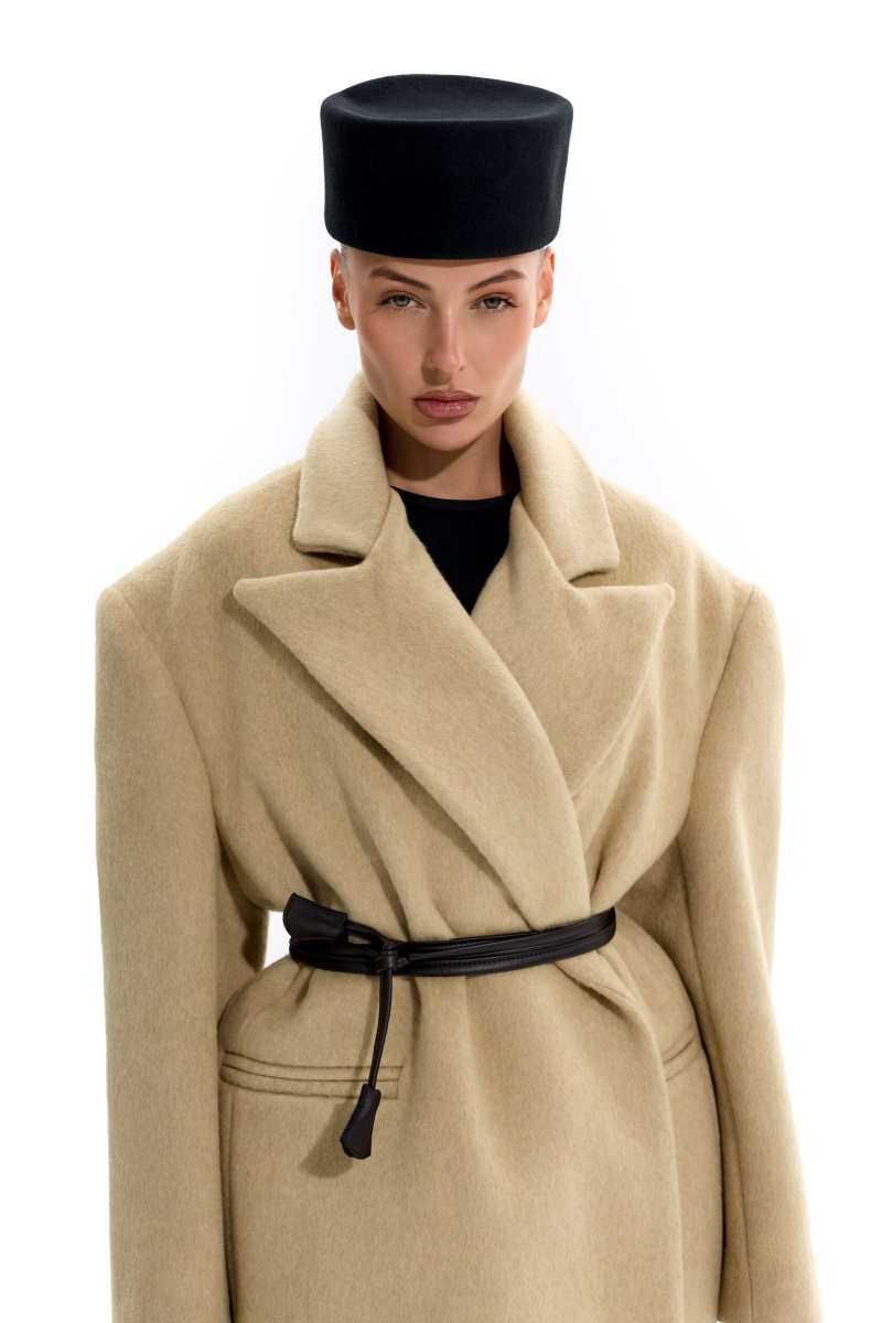 Пальто-пиджак из смесовой шерсти ANOTHER SELECT, цвет: масло, 00066 купить онлайн