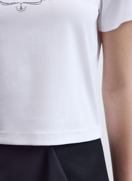 Футболка мини с принтом ALL WE NEED, цвет: молочный, 2604W2112-21 купить онлайн