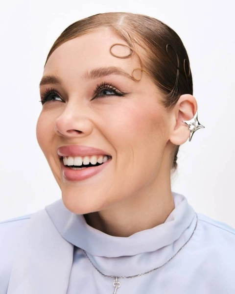 Серебряная серьга-кафф «Счастья ключ» SBLESKOM, цвет: серебро, 12210 купить онлайн