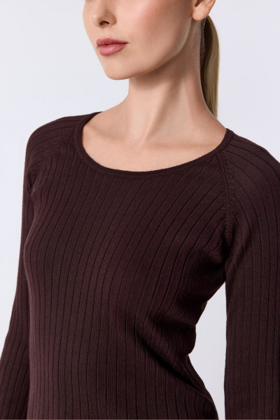Джемпер из смесовой вискозы TOPTOP, цвет: коричневый, TT.050.16900.700 купить онлайн