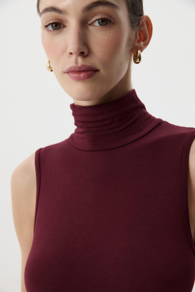 Боди с воротником-стойкой Charmstore, цвет: винный, 217-50865-451 купить онлайн