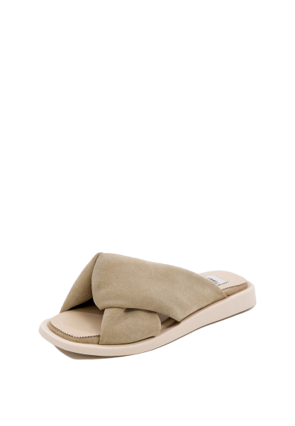 Тапули "KNOT LITE BEIGE" замшевые