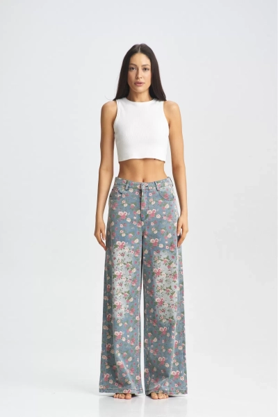 Джинсы Floral Blue