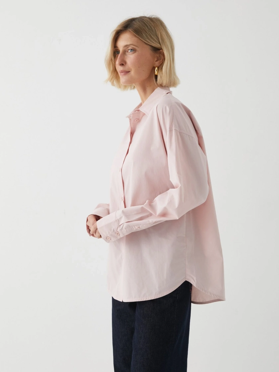 Рубашка прямого кроя из хлопка Marou, цвет: розовый,  купить онлайн