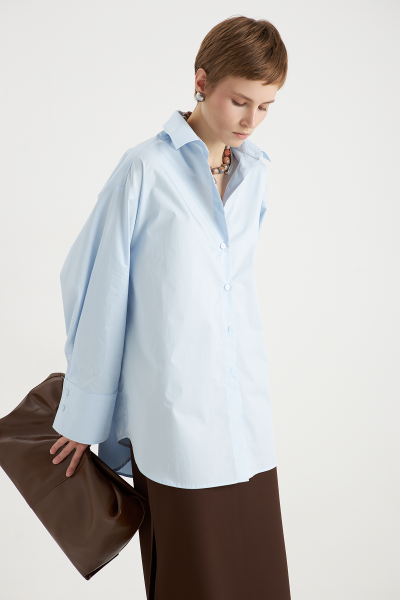 Рубашка оверсайз MIA AIM, цвет: голубой, MIA522 купить онлайн