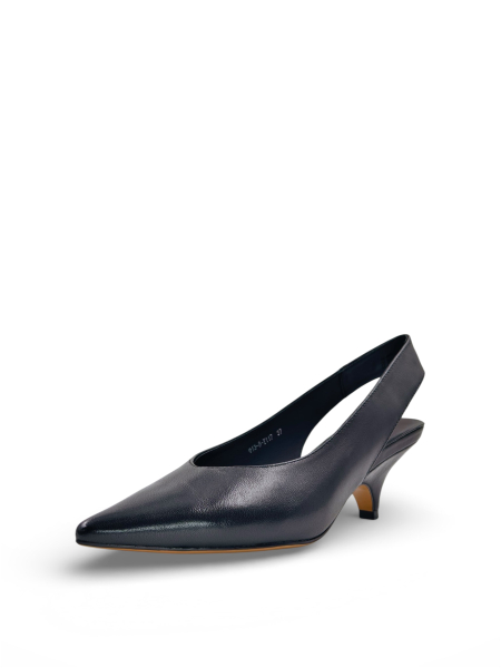 Туфли с открытой пяткой из натуральной кожи GRANDERA, цвет: Черный 013-8-y117 (989) купить онлайн