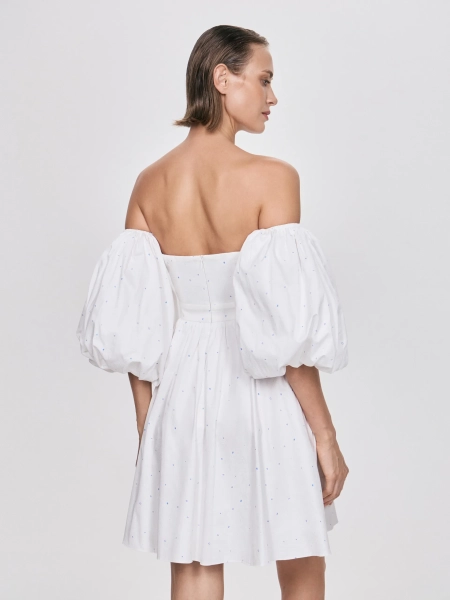 Мини-платье с принтом ANNA PEKUN, цвет: белый,  купить онлайн