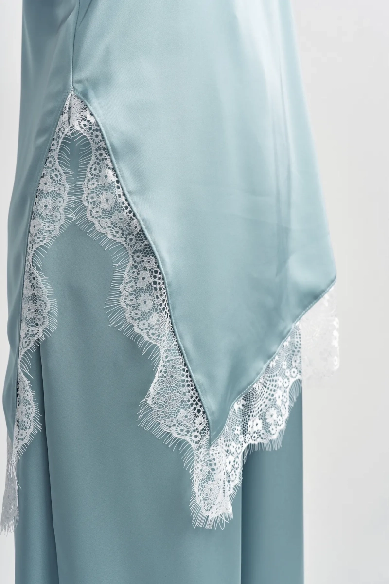 Топ с кружевом Erist store, цвет: бирюзовый, НФ-00003475 купить онлайн