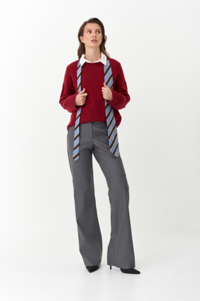 Брюки в расслабленном стиле из экокожи