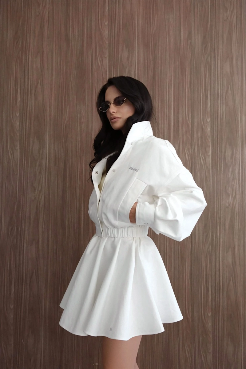 Джинсовка укороченная "Небо" Мини, цвет: молочный, НФ-00000497 купить онлайн