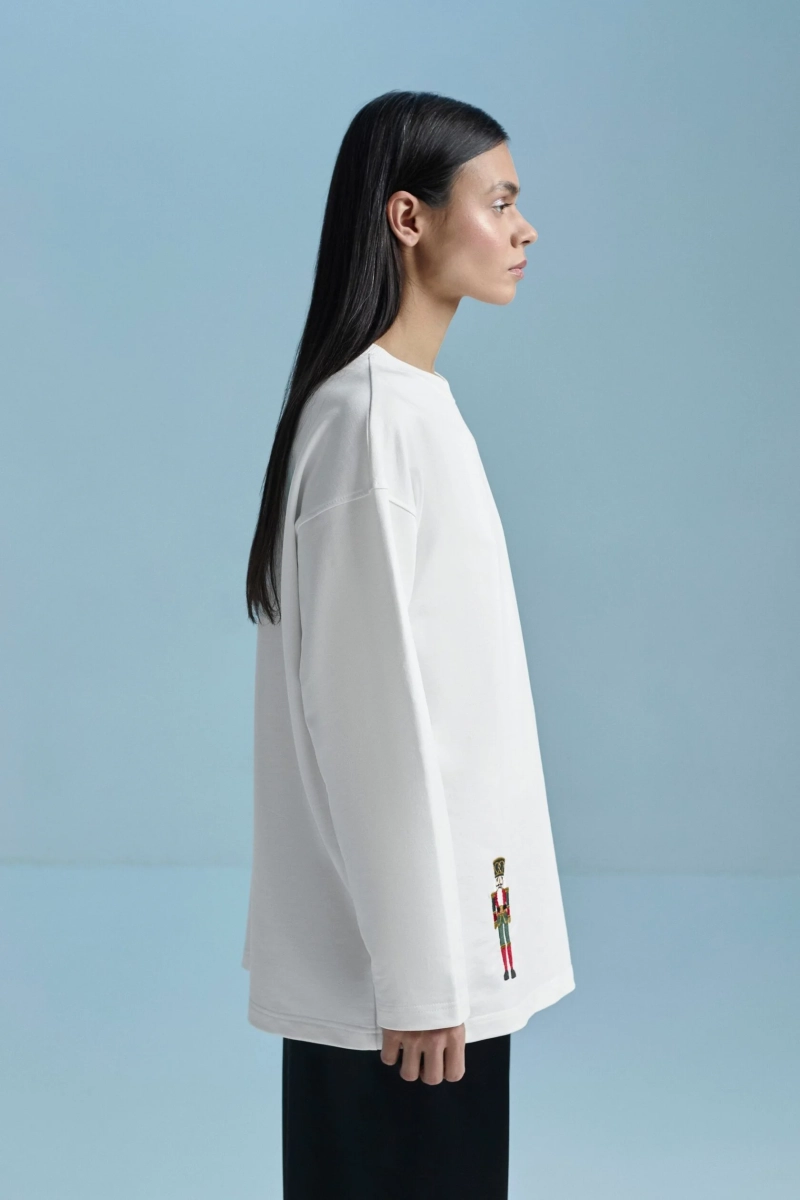 Лонгслив "Щелкунчик" marte, цвет: молочный,  купить онлайн