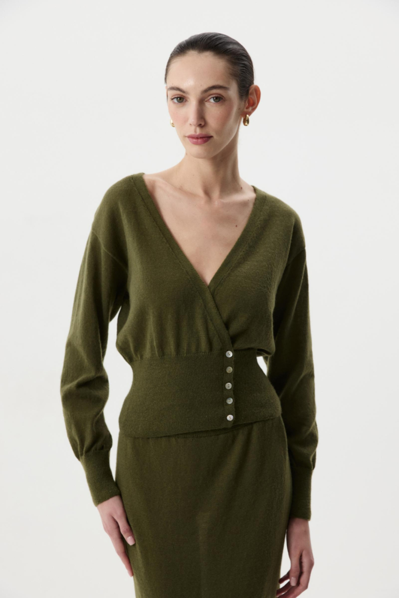 Кардиган на запах