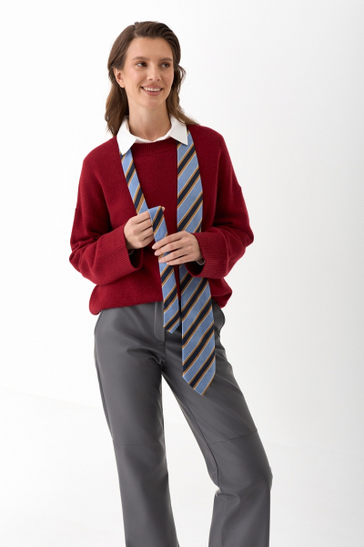 Свитер из шерсти и кашемира Ricoco, цвет: винный, 5004/1 купить онлайн