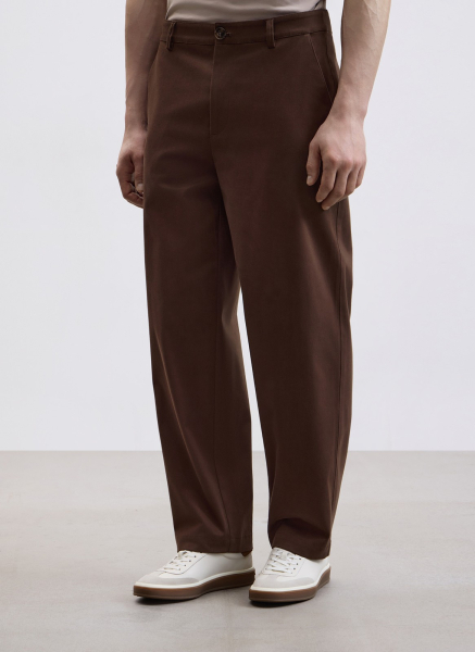 Прямые брюки из испанского хлопка ALL WE NEED, цвет: коричневый, 2603M16122-19 купить онлайн