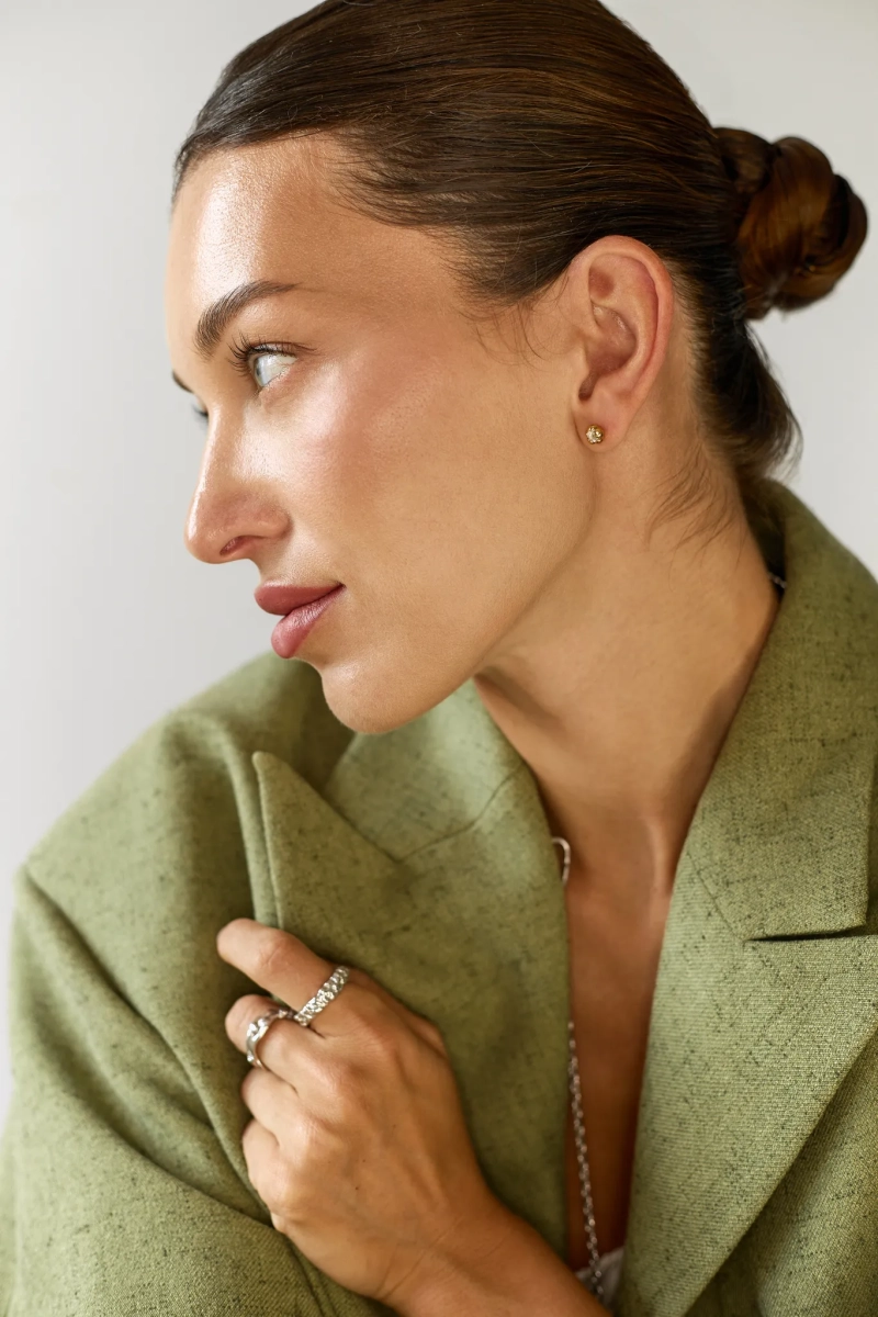 Серебряные серьги-пусеты «Васюганские болота» SBLESKOM, цвет: позолота, 22134 купить онлайн