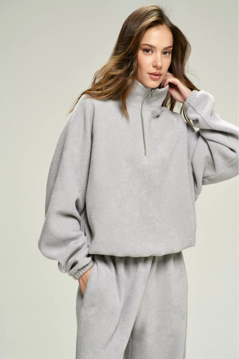 Анорак из плюша с начесом Grey