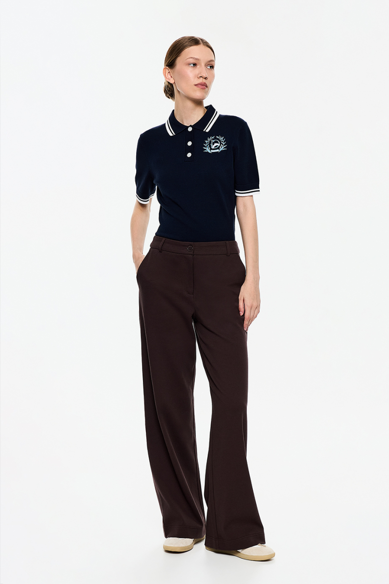 Футболка-поло с вышивкой DREAMS BY ALENA AKHMADULLINA, цвет: синий, 225104140304140/404000 купить онлайн