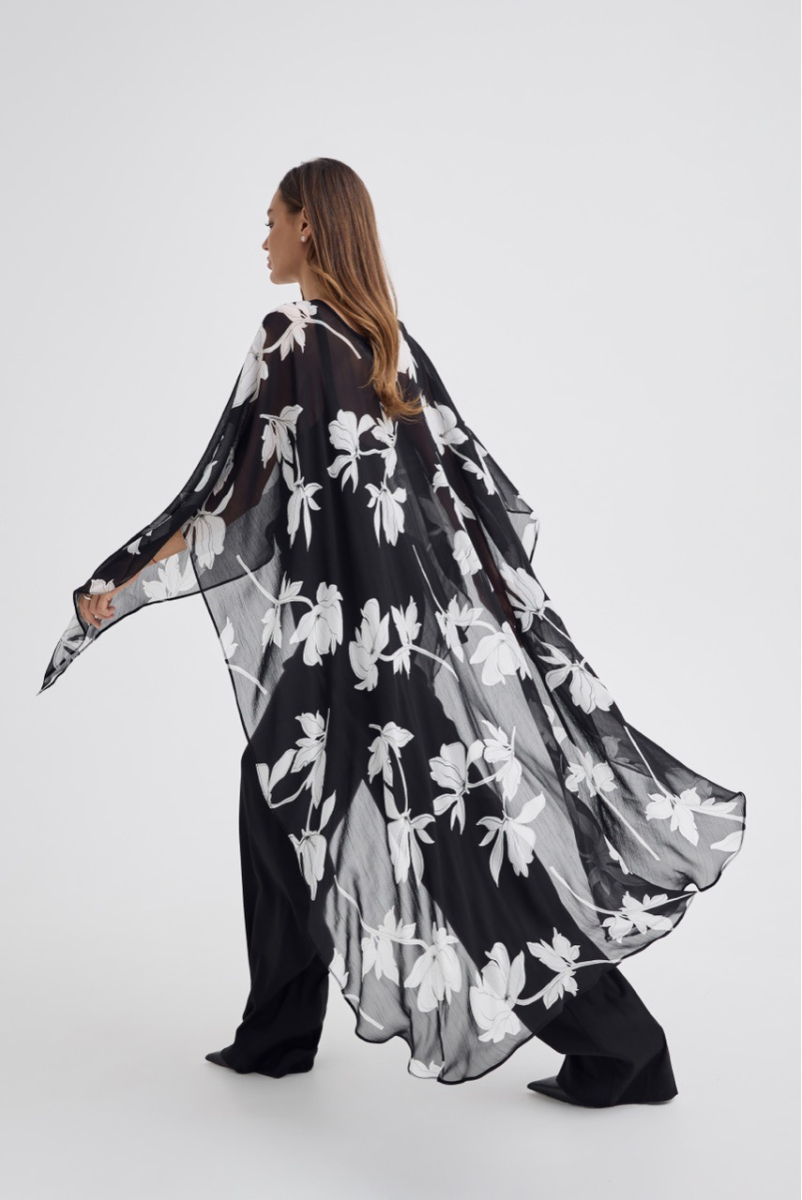 Кейп из итальянской вискозы Shtripling, цвет: Черный, SHDRS015BLK купить онлайн