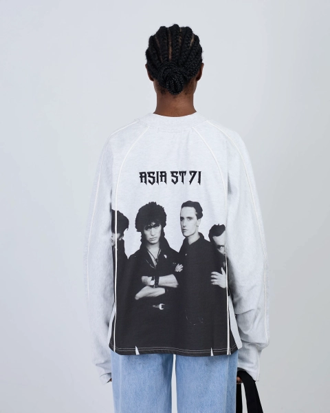 Лонгслив KINO BAND GREY ASIA ST 71, цвет: серый, Ast71.kino-lsleeve-band-bl купить онлайн