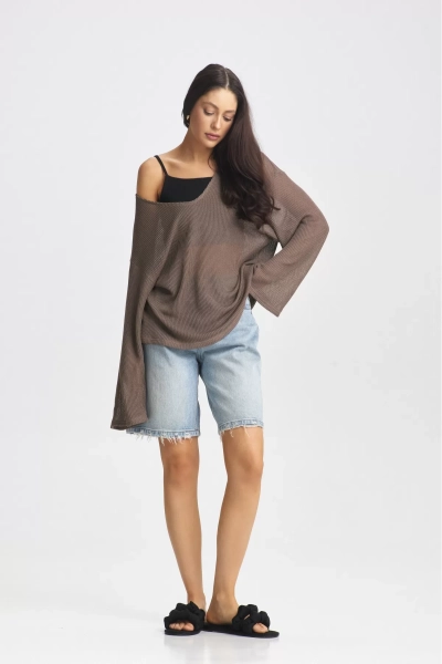 Лонгслив вязаный Brown Erist store, цвет: коричневый НФ-00002363 |новая коллекция купить онлайн