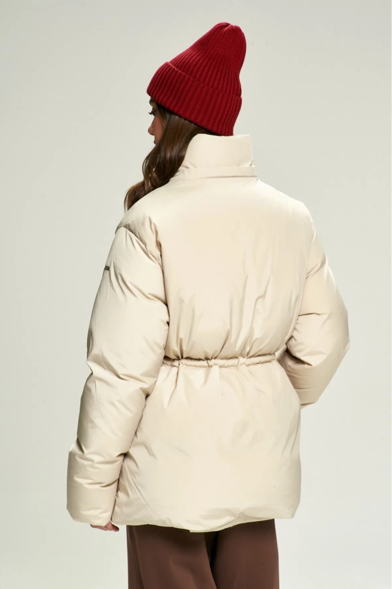 Пуховик на кулиске Ivory Erist store, цвет: бежевый, НФ-00002826 купить онлайн