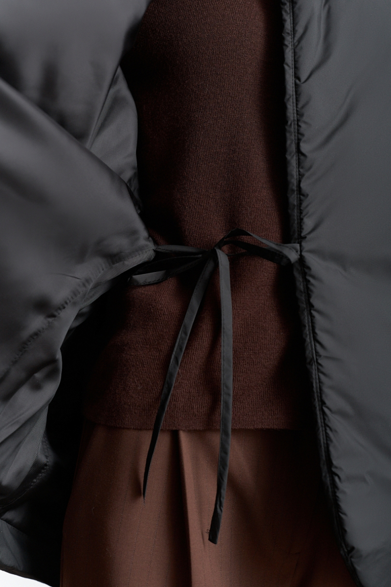 Куртка с цельнокроеным рукавом с поясом Ricoco, цвет: Черный, 3052/1 купить онлайн