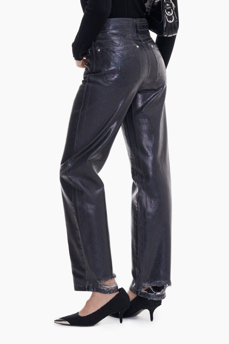 Джинсы с черным напылением голограммой TOPTOP, цвет: Черный, TTS.036.13992.900 купить онлайн