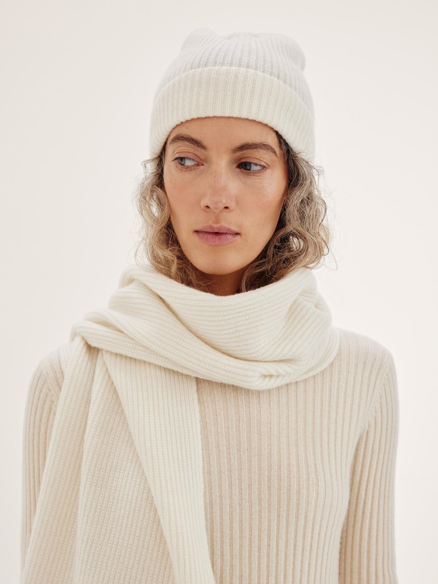 Шарф кашемировый Chaika, цвет: молочный SF-16 купить онлайн