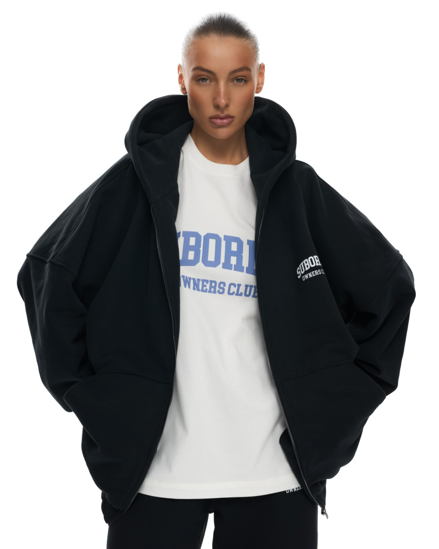 Худи ZIP OWNERS CLUB Suborbia, цвет: black, 006261 купить онлайн