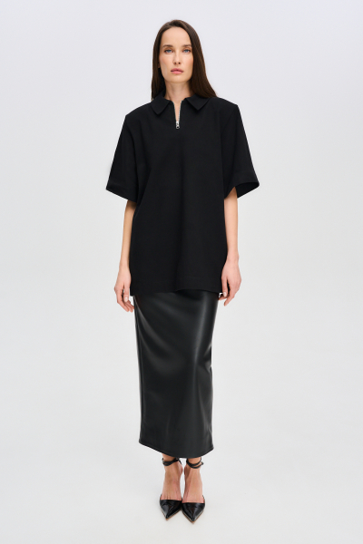 Футболка FRAME на молнии F/W 24/25 Label .B, цвет: black, Tp.04.4.5556BLC со скидкой купить онлайн