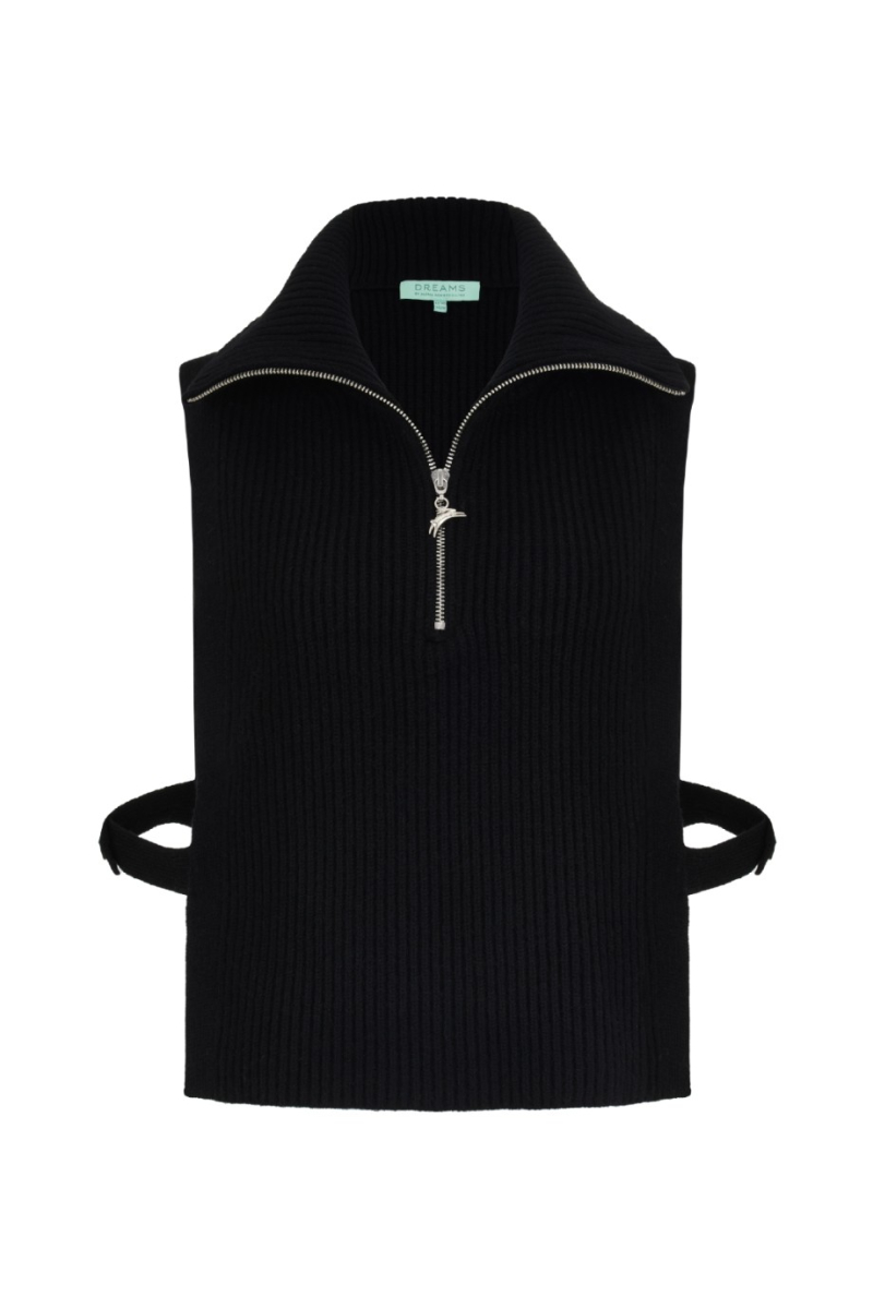 Манишка шерстяная на молнии DREAMS BY ALENA AKHMADULLINA, цвет: Черный 225106030304310/103000 купить онлайн